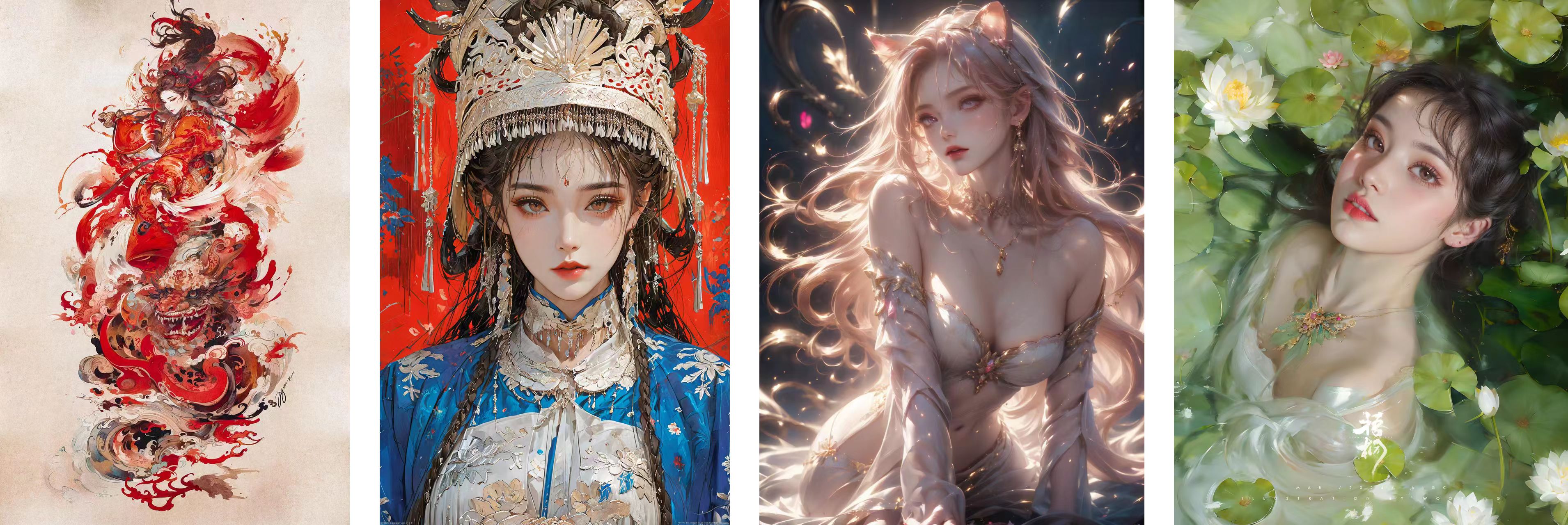 一次生成四张的不同结果